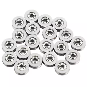V Groove Bearing Small Grooved Bearing Pulleys 3x12x4mm V Groove Track Wheels Sm - Picture 1 of 11
