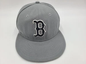 Boston Red Sox New Era 59Fifty Fitted 7 1/8 Hat Cap Men MLB Baseball Gray Black - Imagen 1 de 18