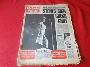 Vintage Rock and Roll Magazine Melody Maker Aug. 1970 Stones Tubby Hayes P1 - Picture 1 of 10