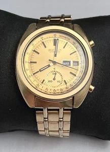 Seiko 6139-6015 'Gold Bruce Lee' Chronograph Automatic 1975 Org. Bracelet - Picture 1 of 21