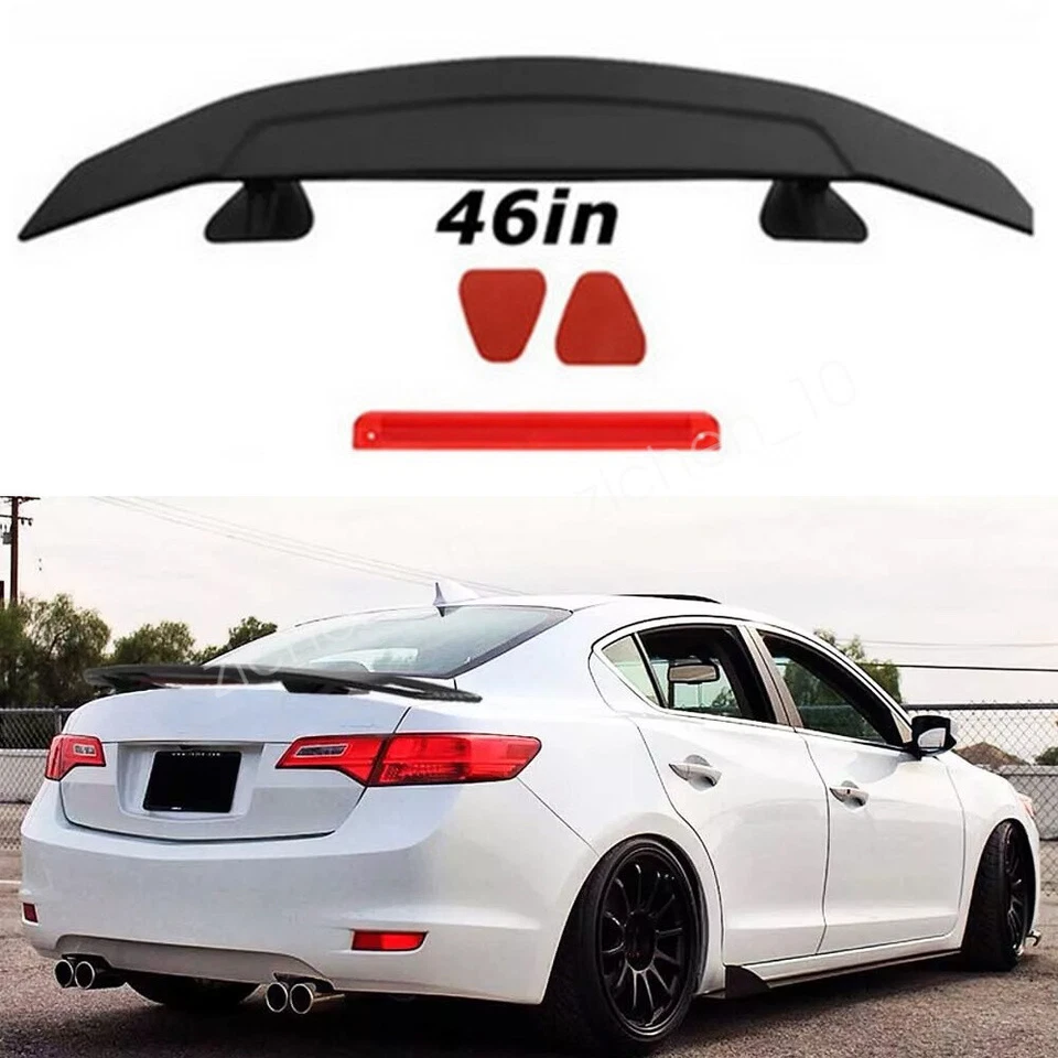 46" Rear Trunk Spoiler GT Style Racing Wing Matte Black For Acura ILX 2013-2022 Foto 1 de 4