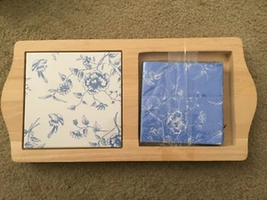 Hallmark Moments of Beauty Cutting Board Cheese Plate w/ Matching Napkins NWT - Picture 1 of 5