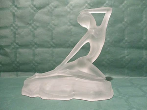 STATUE FEMME NUE EROTIQUE EN VERRE EROTIC NAKED WOMAN - Picture 1 of 8