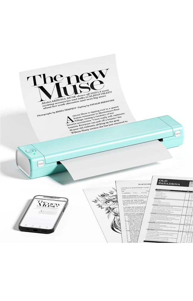 Phomemo M08F Portable Thermal Printer, Mobile Monochrome Printer Supports A4 - Image 1 of 4