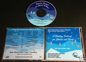 2003 SAN FRANCISCO LYRIC CHORUS A HOLIDAY FESTIVAL & Harp Christmas Music CD - Imagen 1 de 1