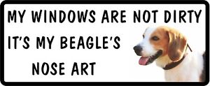 MY WINDOWS ARE NOT DIRTY IT'S MY BEAGLE'S NOSE ART Funny Car Dog Sticker