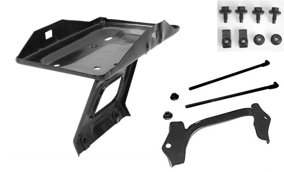 NOVO! Kit de bandeja de bateria Ford Mustang 1967 - 1970 com retenção e kit de montagem - Imagem 1 de 4