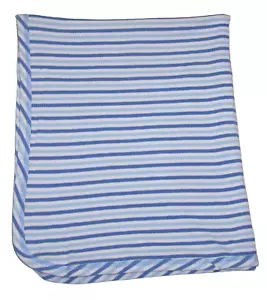 Manta térmica para bebé Carters azul blanco a rayas seguridad Lovey - Imagen 1 de 2