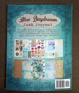 Blue Daydream Junk Journal Kit Scrapbook Ephemera Book cards tags postage cover - Picture 1 of 10