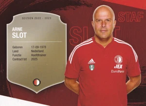 Football - Arne Slot - Official 6x4 Inch Feyenoord 2022/23 Clubcard - Rare - Picture 1 of 1