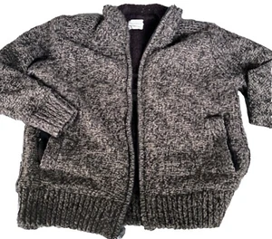 Field and Stream Mens Sherpa Lined Brown Knit Jacket Size Lg - Picture 1 of 17