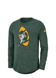 Men’s Green Bay Packers Nike Green Rewind Logo Long Sleeve Tshirt 3XL NWOT - Picture 1 of 3