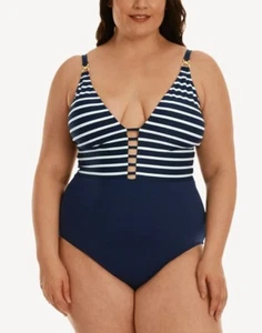 Costume da bagno indaco controllo pancia NUOVO - Foto 1 di 17