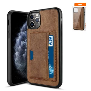 APPLE IPHONE 11 Card Pocket Case In Brown, By Reiko - Picture 1 of 4