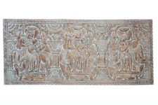 Vintage Hand carved WOOD ECLECTIC Headboard EROTIC Kamasutra 72 CLEARANCE  