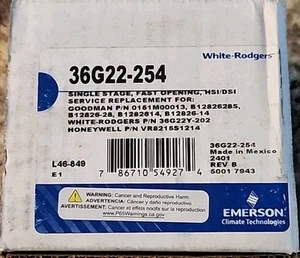 Emerson White-Rodgers 36G22-254 Series 36G Fast Opening Natural/Lp Gas Valve - Picture 1 of 4