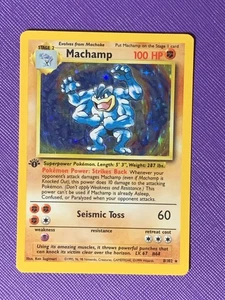 JCC Pokémon - Machamp - 8/102 Holo - 1ª Edición - Juego Base MP - Imagen 1 de 2