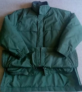 LL Bean Parka Jacket Men's 2XL Goose Down Gore Tex Green Field Full Zip EUC - Picture 1 of 18