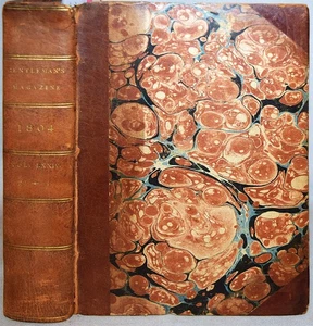 -Rare- 1804 -LOUISIANA PURCHASE/SLAVERY/NYC- Gentleman's Magazine Bound Book - Picture 1 of 2