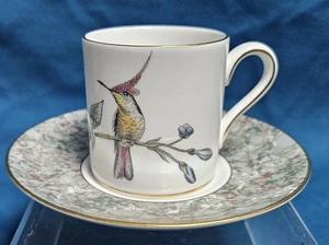 Wedgwood Humming Birds Small Coffee Can and Saucer - 5.7 Cm's tall - Picture 1 of 8