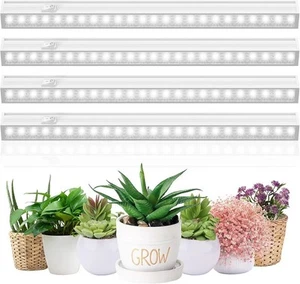 Moya 4x LED Grow Light Strips – 1ft T5 Full Spectrum Ceiling Fitting Indoor - Picture 1 of 8