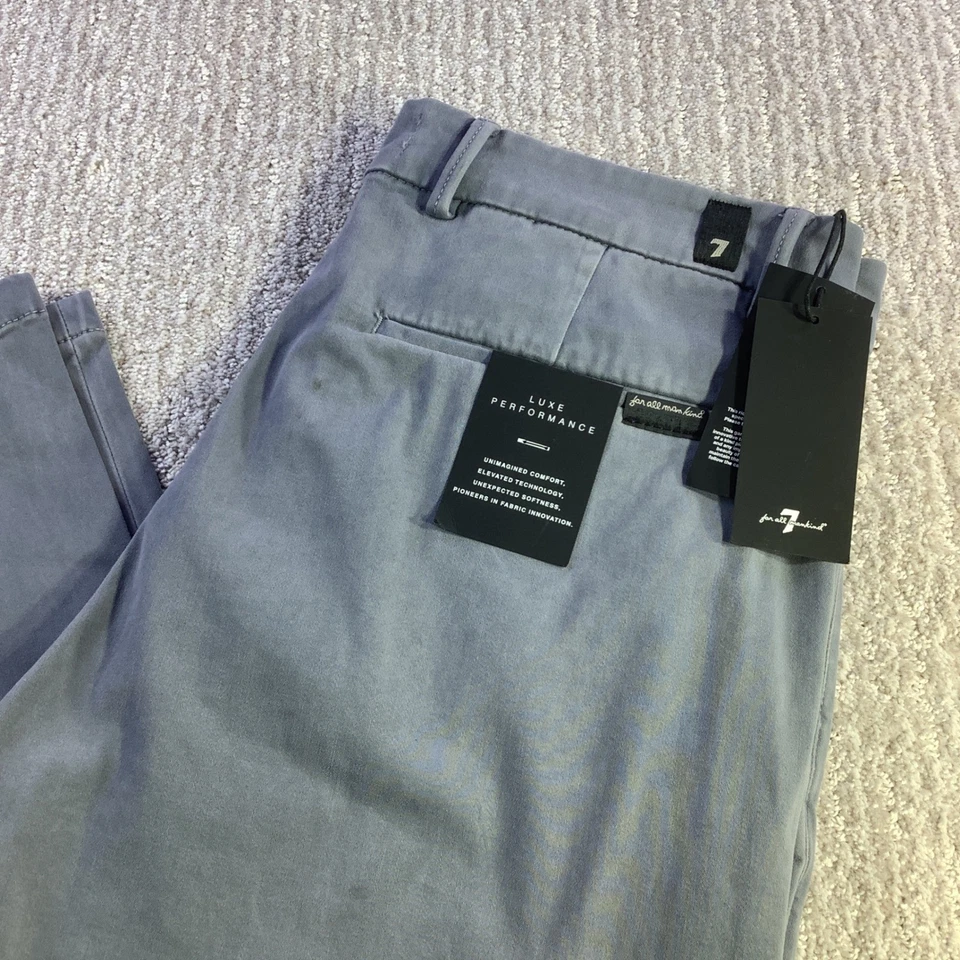 7 For All Mankind Luxe Performance Regular Slim Pants Size 34 x 31 Sleepy Blue - Image 1 of 4