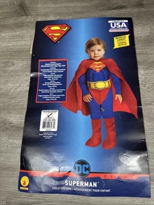 Costume Superman Rubies DC bambino taglia 2-4 bambini 1-2 anni Halloween - Foto 1 di 24