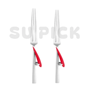 Juego de vajilla de cubiertos modernos de acero inoxidable con tenedor de uñas Nuflaat 2 piezas - Imagen 1 de 4