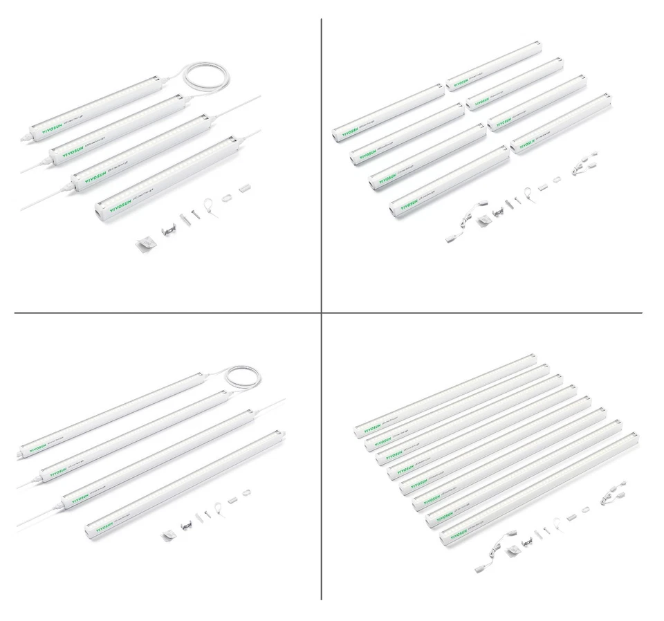  Barra de luz LED suplementaria VIVOSUN 1 FT/2 FT T5 5000K espectro completo   Foto 1 de 1