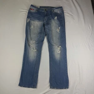 Lee Cooper Jeans Women’s Size 12 Blue Distressed Western Thrashed Cowgirl - Foto 1 di 22
