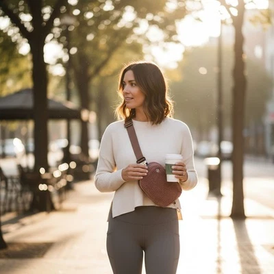 Bolso Bandolera LULULEMON Everywhere FLEECE NUEVO CON ETIQUETAS Marrón Foto 1 de 3