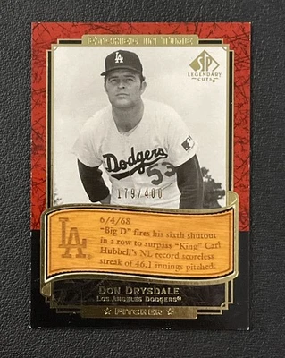2003 SP Legendary Cuts #ET-DO Don Drysdale Etched in Time /400 Dodgers - Imagem 1 de 2