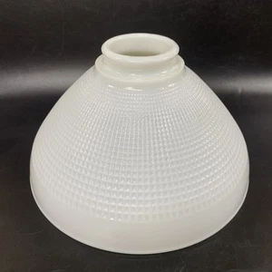 Diffuseur abat-jour corning blanc lait verre gaufre 10" #824160 - Photo 1/10