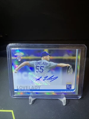 2019 Topps Chrome Update Richard Lovelady Rookie Auto Refractor - Royals - Mets - Image 1 of 2