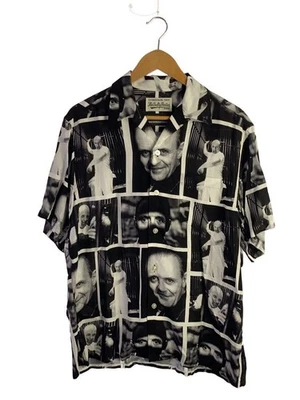 CAMISA HAWAIANA WACKO MARIA EL SILENCIO DE LOS CORDEROS S S S RAYÓN NEGRA TOTAL Foto 1 de 4