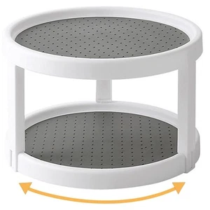 Lazy Susan Organizer, 2 Tier Non Skid Spice Rack Turntable,360 Degree Rotatin... - Picture 1 of 8