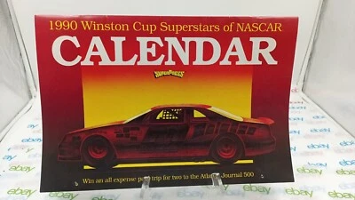 NASCAR WINSTON CUP Wall calendar 1990 NASCAR   - Image 1 of 3