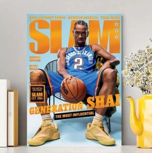 Slam 254 Cover Poster Shai Gilgeous Alexander Poster Orange Style - Picture 1 of 8
