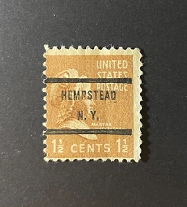 Hempstead, New York Type 71 Precancel - 1½ cents Martha Prexie - US #805 - NY - Picture 1 of 1