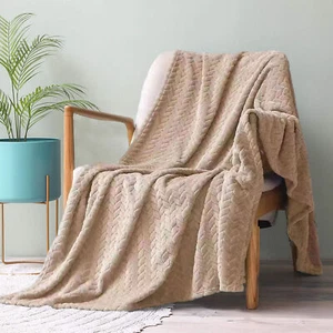 Blanket High-quality Blanket Fleece Throw Blankets Stylish Lightweight for Couch - Picture 1 of 18