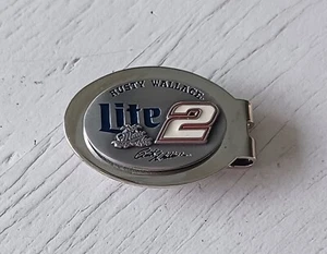 Rusty Wallace Miller Lite Solid Pewter Money Clip #2 NASCAR Racing 1998 NOS - Picture 1 of 3