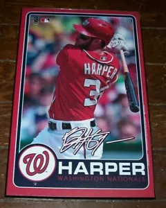 BRYCE HARPER WASHINGTON NATIONALS WINCRAFT 11X17 WOOD SIGN BRAND NEW!!!! - Picture 1 of 2