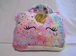 Random Color Girls Unicorn Corduroy Soft Shoulder Bag Crossbody Size S NWOT - Picture 1 of 7