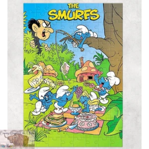 Smurfs Puzzle 120 Piece Custom Handmade Jigsaw Puzzle - Picture 1 of 5