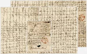 1815 LETTER BALHAM 2d UNPAID to CAMPBELL in BARCALDINE MISSENT TO BONAW REDIRECT - Picture 1 of 7