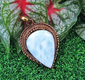Colgante de latón Larimar hecho a mano - Imagen 1 de 1