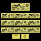 10pcs United States 100 Dollars Gold Banknotes Eagle Art Crafts Holiday Gift