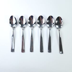 Mikasa 6 Oval Small Soup Spoons 18/10 Stainless Flatware Ice Cream Coffee Spoon 
