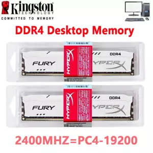 HyperX FURY DDR4 4GB 8GB 16GB 2400 PC4-19200 Desktop RAM Memory DIMM 288pin 1.2V - Picture 1 of 14