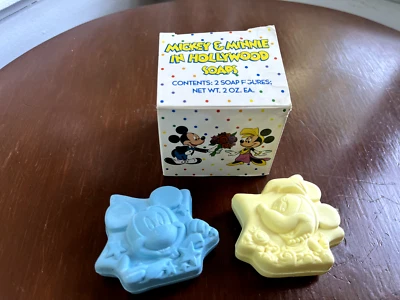 Vintage Mickey and Minnie 1989 Avon Disney Soaps in Hollywood Yellow Blue NIB - Image 1 of 4